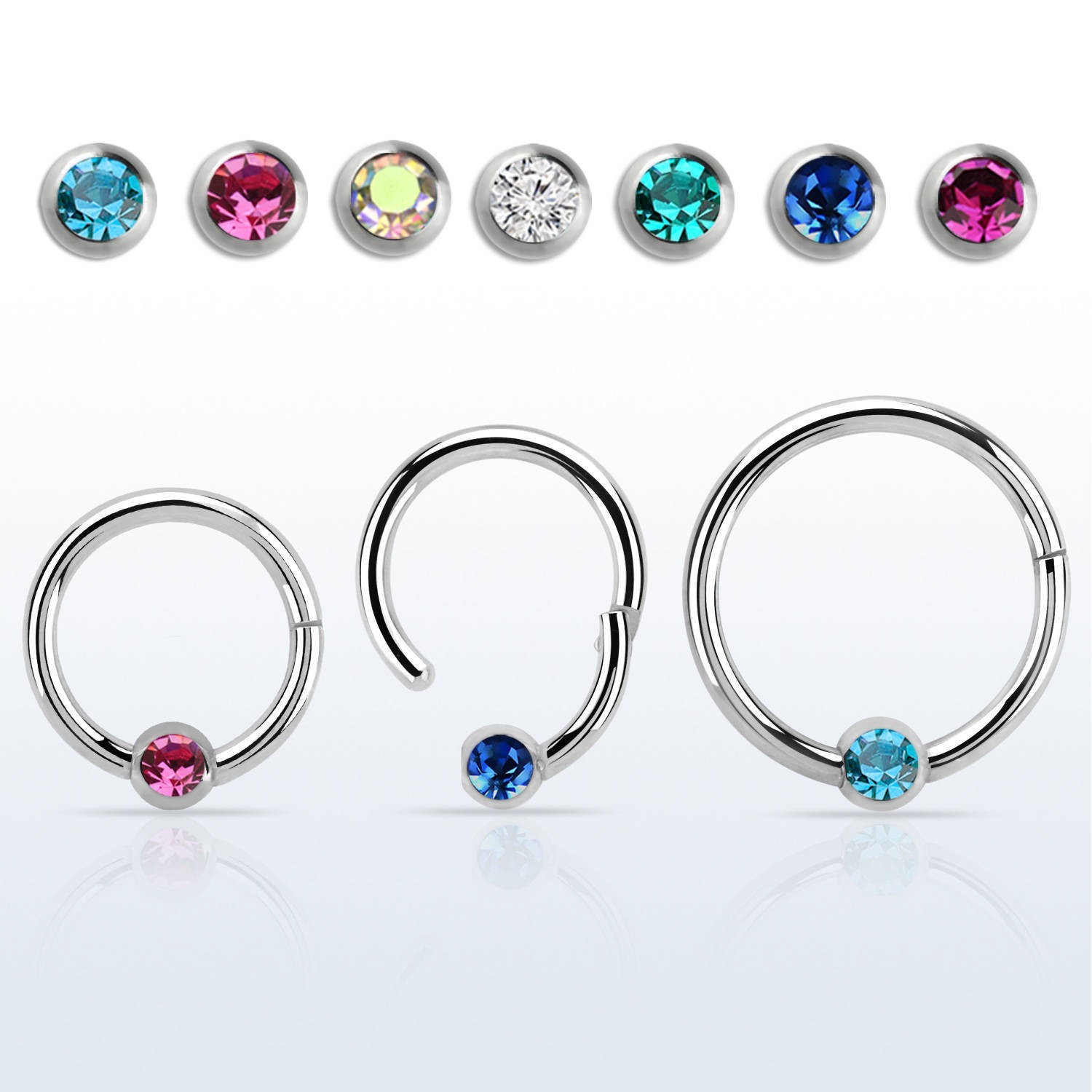 Piercing Anneau Captif r En 8 Mm Avec Boule Acier