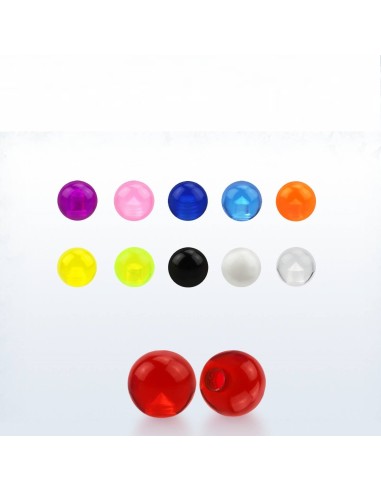 Piercing accessoire boule acrylique 1.2 mm x 2.5 mm   modèle Bosshe