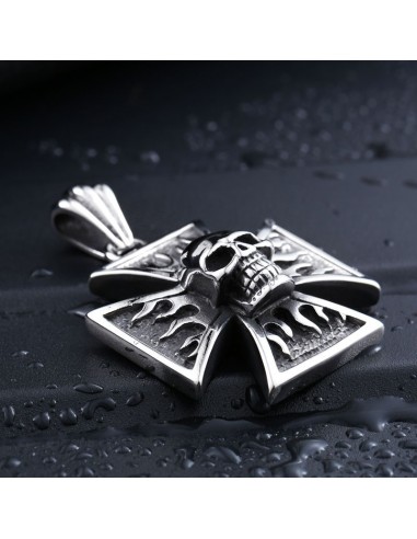 Pendentif skull acier