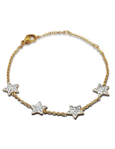Bracelet étoiles en acier doré modèle Borko