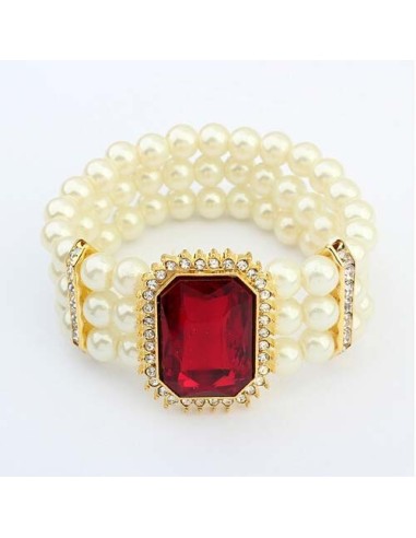 Bracelet perles multirangs modèle Algin