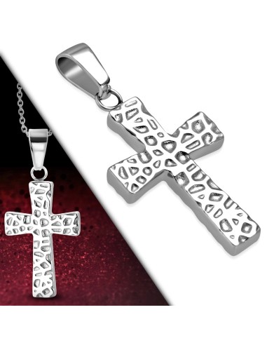 Pendentif croix celtique en acier noire modèle Brannant