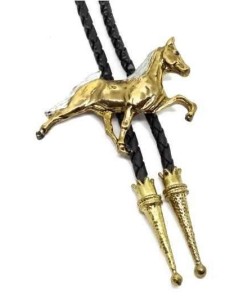 Bolo Tie -cheval doré modèle Brundtt
