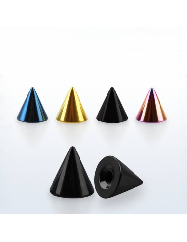 piercing accessoire pic noir en acier 1.2 mm x 4 mm modèle Blogun