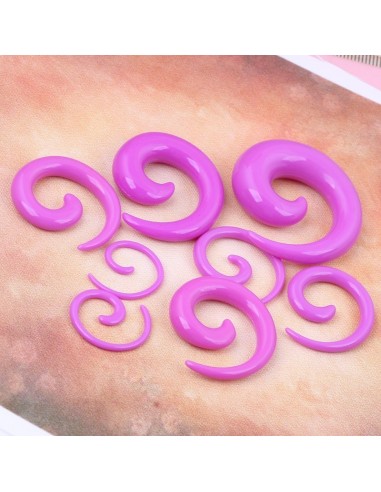 Piercing spirale acrylique violet modèle Bieyo