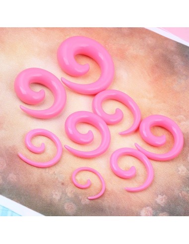 Piercing spirale acrylique rose modèle Bioyo