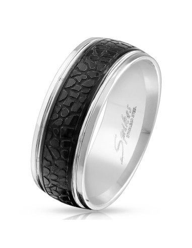 Bague acier noir modèle Binette