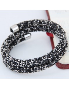 Bracelet strass blanc et noir modèle Biaban