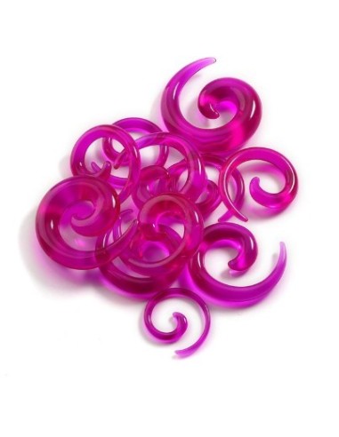 Piercing spirale acrylique violet modèle Biarchy