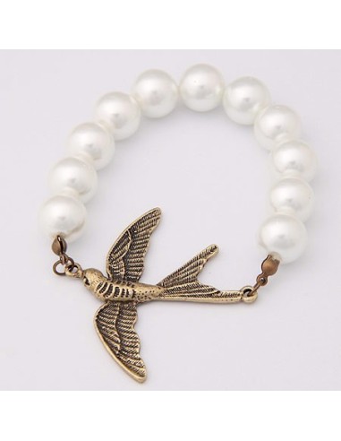 Bracelet oiseau et perles modèle Bedony