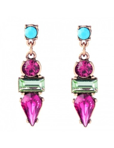 Boucles d'oreilles multicolores