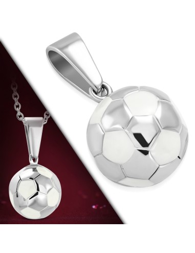 Pendentif ballon de football en acier