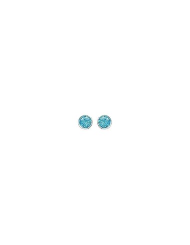 Boucles d'oreilles bleu en argent modèle Aerusto