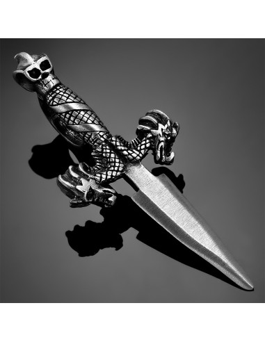 Pendentif épée skull en étain modèle Byrtran