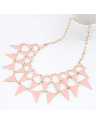 Collier rose triangles