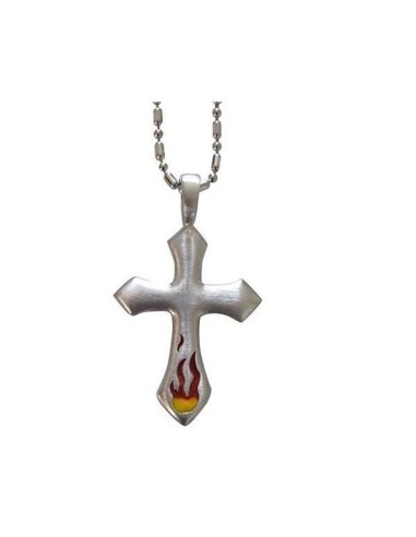 Pendentif croix flamme modèle Babet