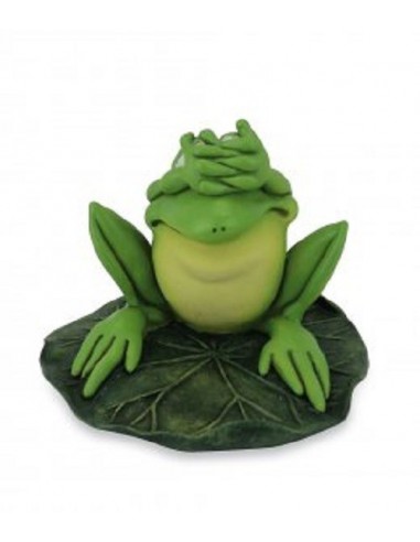 Statuette figurine grenouille funny cache les yeux