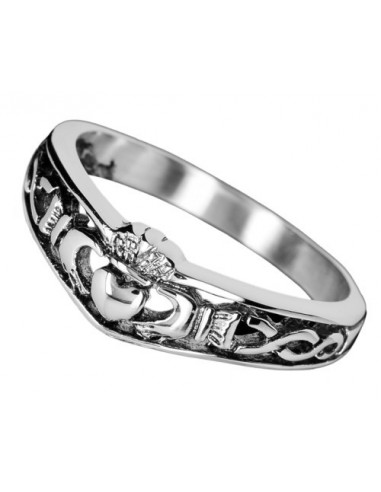 bague claddagh acier