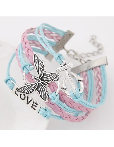 Bracelet multirangs papillon  modèle Bycchus