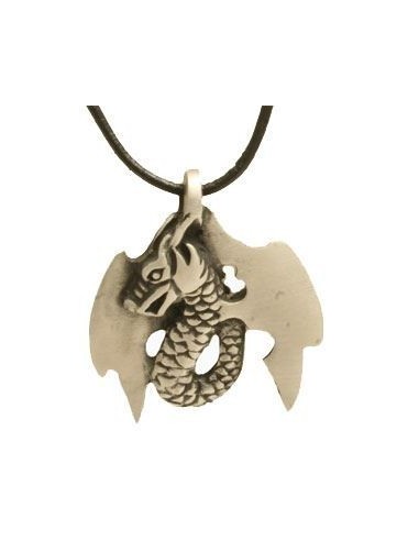 collier dragon en étain
