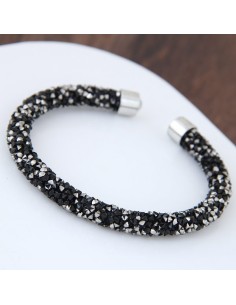 Bracelet strass blanc et noir modèle Bikhita