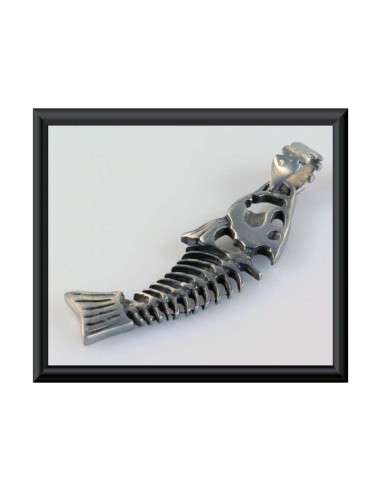 Collier pendentif sardine en étain modèle Balbine