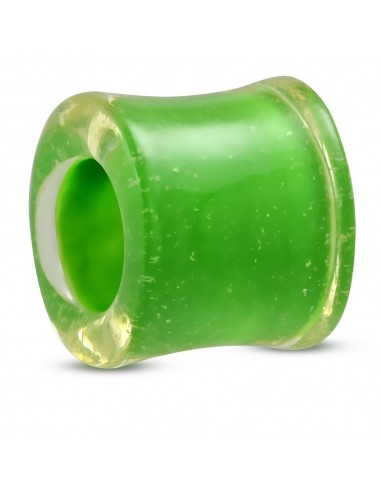 Piercing  tunnel acrylique vert  modèle Belian