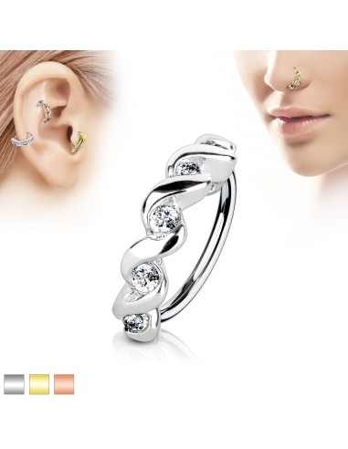 Piercing anneau  cristal en 0.8 mm modèle Aedelric