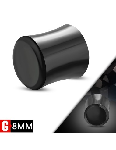 Piercing plug noir  modèle Batrice
