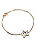 bracelet acier étoile dorée