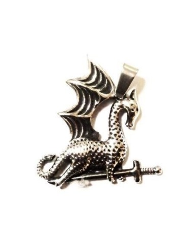 Pendentif dragon acier modèle byrna