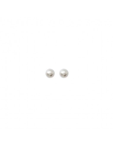 boucle d'oreille perle ivoire plaqué or 5 mm