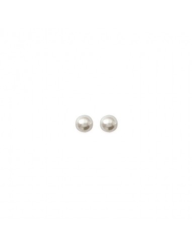 boucles d'oreilles acier perles 6 mm