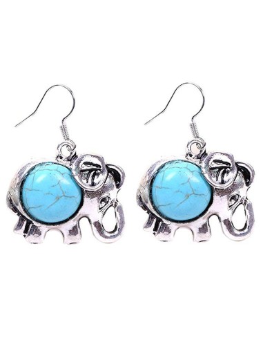 Boucles d'oreilles éléphant bleu modèle Byddy