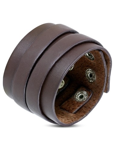 Bracelet cuir  style manchette chevalier modèle Bortile