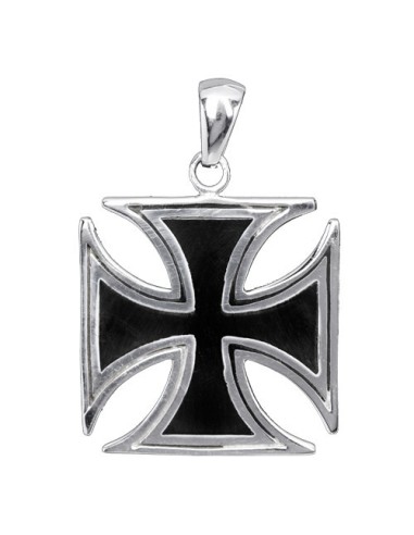 Pendentif croix de Malte en argent modèle Barna