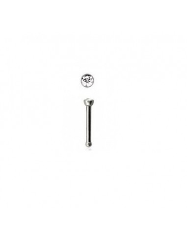Piercing nez droit cristal blanc