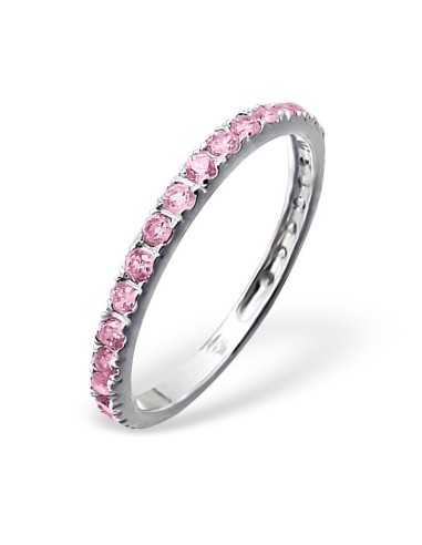 Alliance rose en argent modèle Abella