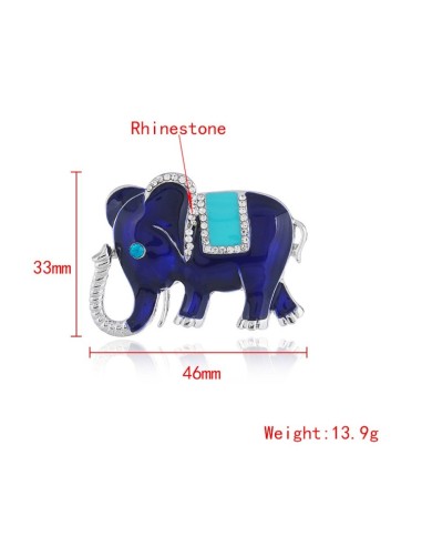 Broche éléphant bleu modèle Areadna
