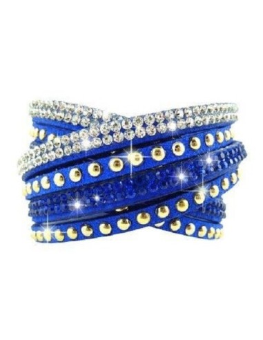 Bracelet wrap bleu cyan modèle Arlane