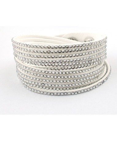 Bracelet wrap blanc modèle Aabra