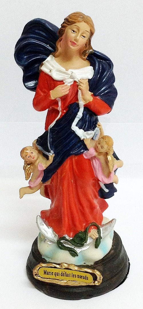 Statue 20cm de Marie qui défait les noeuds en résine 