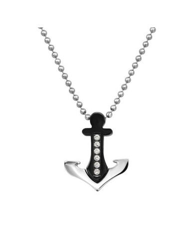 Collier ancre marine en  acier