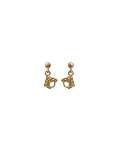 boucles d'oreille cheval plaqué or