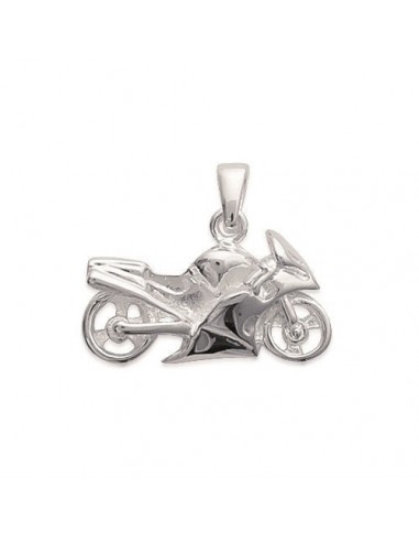 pendentif moto argent