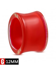 Piercing tunnel acrylique rouge modèle Avramas