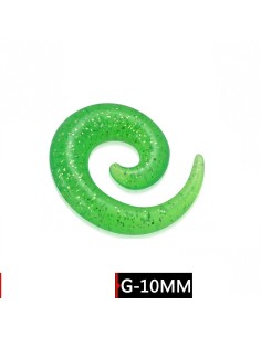 Piercing spirale glitter vert modèle Achaicis
