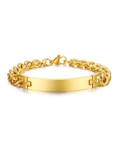 Bracelet gourmette acier doré  modèle Avramys