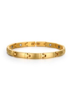 Bracelet magnétique acier doré modèle Arista