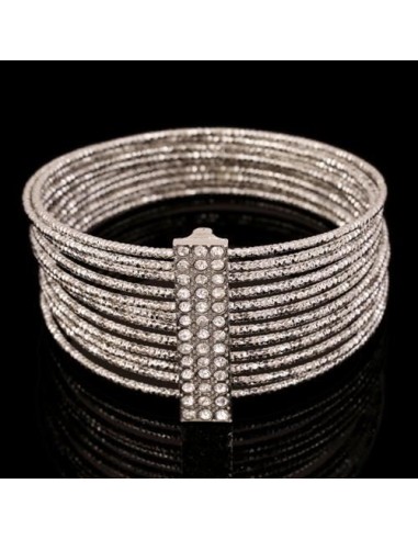Bracelet multi rangs et strass